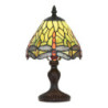 Zelená stolní lampa Tiffany s vážkami - Ø 18*32 cm E14/max 1*25W