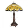 Žlutá stolní lampa Tiffany Elly - Ø 41*57 cm E27/max 2*60W