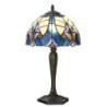 Modrá stolní Tiffany lampa Hilla - Ø 25*40 cm E14/max 1*40W