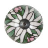Zeleno-růžová stolní Tiffany lampa s tulipány Tulipé - Ø 27*40 cm E14/max 1*40W