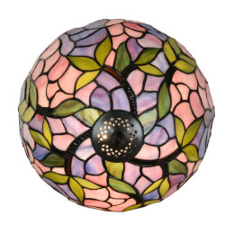 Růžová stolní lampa Tiffany LIlla - Ø 30*50 cm E27/max 1*60W