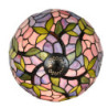 Růžová stolní lampa Tiffany LIlla - Ø 30*50 cm E27/max 1*60W