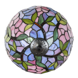 Růžová stolní lampa Tiffany LIlla - Ø 30*50 cm E27/max 1*60W