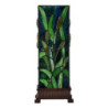 Zelená hranatá stolní lampa Tiffany Squilla - 18*18*45 cm E27/max 1*60W