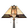 Béžovo-hnědá stolní lampa Tiffany Silvia - 45*45*80 cm E27/max 2*60W