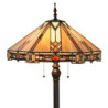 Béžovo-hnědá stojací lampa Tiffany Tippia - Ø 40x161 cm E27/max 2*60W