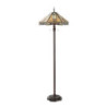 Béžovo-hnědá stojací lampa Tiffany Tippia - Ø 40x161 cm E27/max 2*60W
