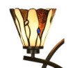Béžovo-hnědá stolní lampa Tiffany Titto se 2květy - 46*28*63 cm E14/max 2*40W