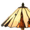 Béžovo-hnědá stolní lampa Tiffany Titto - Ø 36*60 cm E14/max 2*40W
