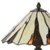 Béžovo-hnědá stolní lampa Tiffany Titto - Ø 36*60 cm E14/max 2*40W