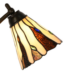 Béžovo-hnědá stolní lampa Tiffany Titto - Ø 27*51 cm E14/max 1*40W