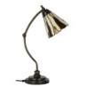 Béžovo-hnědá stolní lampa Tiffany Titto - Ø 27*51 cm E14/max 1*40W