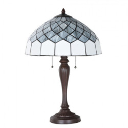 Béžová stolní lampa Tiffany Elegantico - Ø 40*58 cm