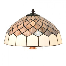 Béžová stolní lampa Tiffany Elegantico - Ø 40*58 cm