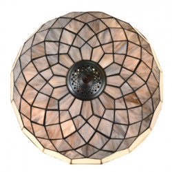 Béžová stolní lampa Tiffany Elegantico - Ø 40*58 cm