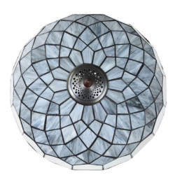 Béžová stolní lampa Tiffany Elegantico - Ø 40*58 cm