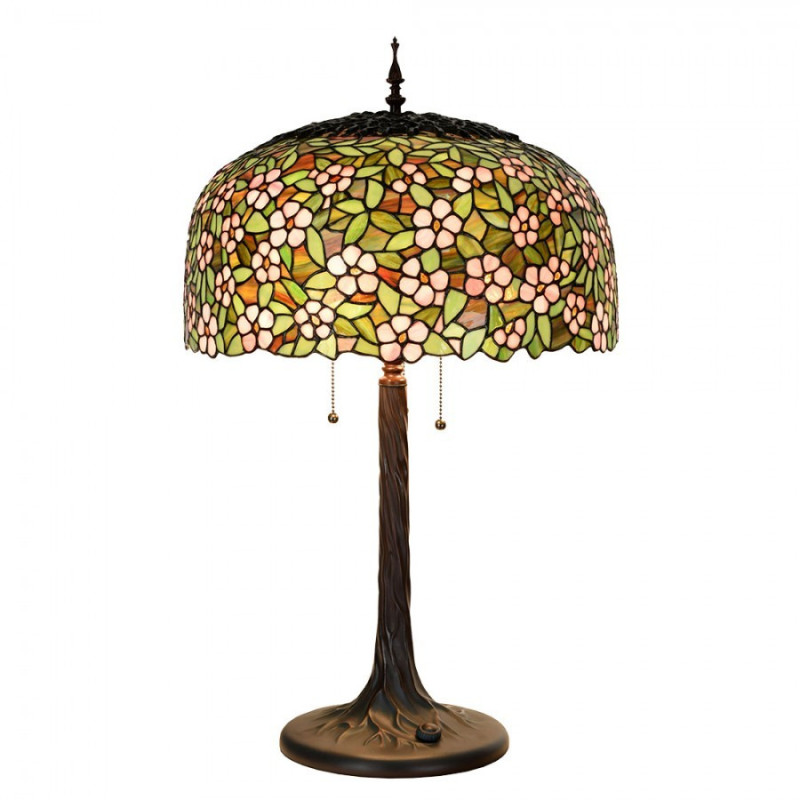Barevná stolní lampa Tiffany Flower Garden - Ø 46*72cm