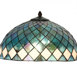 Modrá stolní lampa Tiffany Blue Ocean  - Ø 40*61cm
