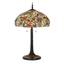 Barevná stolní lampa Tiffany Flower Color Garden - Ø 46*72cm
