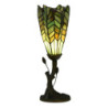 Zelená stolní lampa Tiffany ve tvaru květu - Ø 15*42 cm E14/max 1*25W