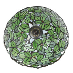 Stropní zelené svítidlo Tiffany Tremblay - Ø 41x24 cm