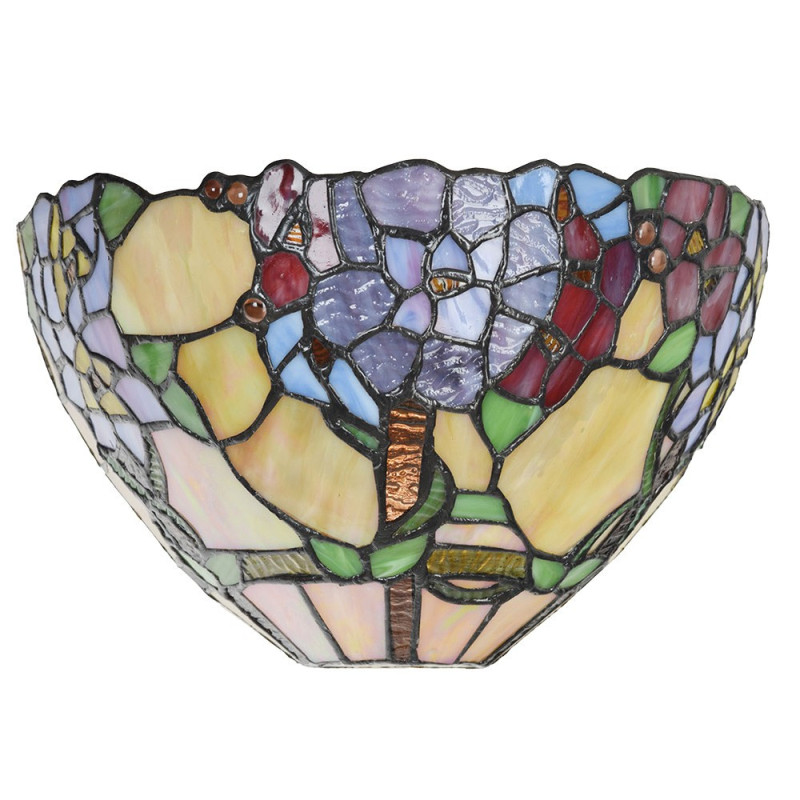 Nástěnné světlo Tiffany s květy Violle - 30*15*18 cm E14/max 1*40W