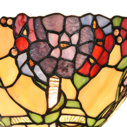 Nástěnné světlo Tiffany s květy Violle - 30*15*18 cm E14/max 1*40W