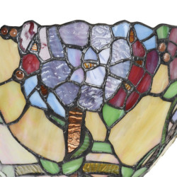 Nástěnné světlo Tiffany s květy Violle - 30*15*18 cm E14/max 1*40W