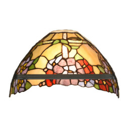 Nástěnné světlo Tiffany s květy Violle - 30*15*18 cm E14/max 1*40W