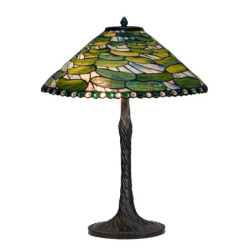 Zelená stolní lampa Tiffany Carina - Ø 51x75 cm E27/max 2x60W