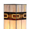 Béžovo-hnědá stolní tiffany lampa Laetitia II - 17*17*44 cm E27/ma* 1*40W
