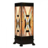 Béžovo-hnědá stolní tiffany lampa Laetitia I - 17*17*44 cm E27/ma* 1*40W