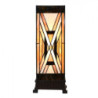 Béžovo-hnědá stolní tiffany lampa Laetitia I - 17*17*44 cm E27/ma* 1*40W