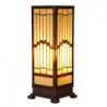Béžovo-hnědá stolní tiffany lampa Laetitia - 17*17*44 cm E27/ma* 1*40W