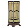 Béžovo-hnědá stolní tiffany lampa Laetitia - 17*17*44 cm E27/ma* 1*40W