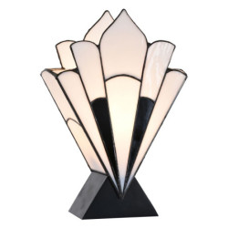 Stolní lampa Tiffany ve vějířovitém tvaru Barea antik - 36*3*21 cm