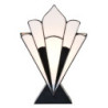 Stolní lampa Tiffany ve vějířovitém tvaru Barea antik - 36*3*21 cm