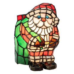 Stolní Tiffany lampa Santa Claus - 17*11*22 cm / E14/max. 1x25W