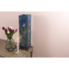 Modrá hranatá stolní lampa Tiffany s tulipány Toulipp - 24*58.5 cm/ 1*60W