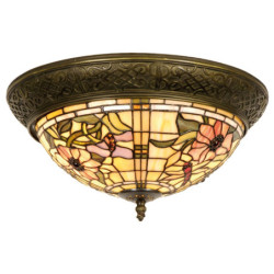 Stropní světlo Tiffany Cappa - Ø 38*19 cm 2x E14 / Max 40W