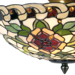 Stropní svítidlo Tiffany Alienor – Ø 40*25 cm E14/max 2*40W