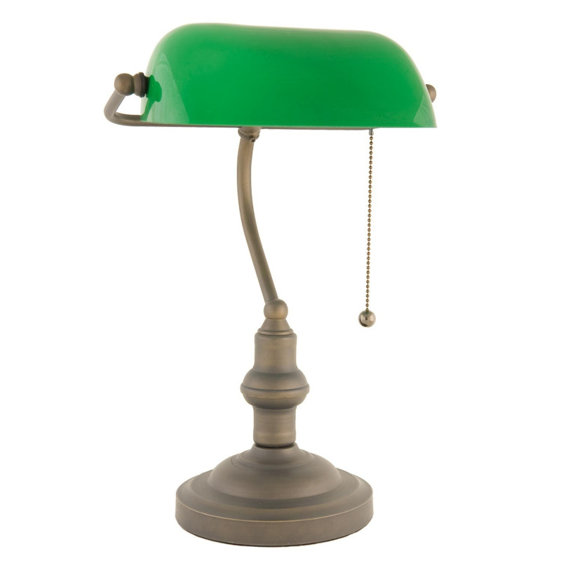 Zelená bankovní Tiffany lampa - Ø 27*40 cm E27 / Max 60W
