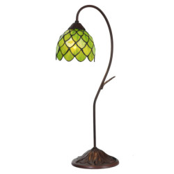 Vitrážová stolní lampa Tiffany Fleuron – Ø 28*60 cm E14/max 1*40W