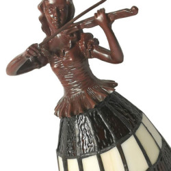 Stolní Tiffany lampa Violoniste - 13*13*26 cm E14/max 1*25W