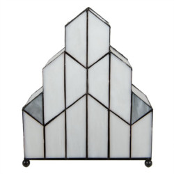 Stolní lampa Tiffany v neobvyklém tvaru Crame - 30*4*25 cm