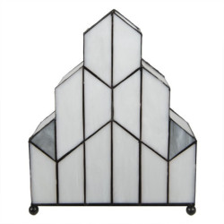Stolní lampa Tiffany v neobvyklém tvaru Crame - 30*4*25 cm