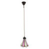 Závěsná lampa Tiffany Folwia pink - Ø 15*115 cm E14/max 1*25W