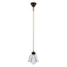 Bílá závěsná Tiffany lampa ve tvaru květu Folwia  - Ø18*115 cm E14/max 1*25W