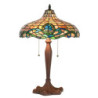 Hnědá stolní lampa Tiffany Vaganto - Ø 41*60 cm E27/max 2*60W