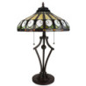 Stolní lampa Tiffany Ellegant - Ø 41*64 cm/ E27/max 2*60W